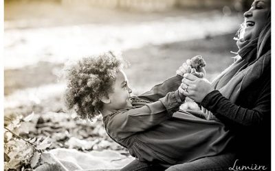 Natural children photography in autumn
