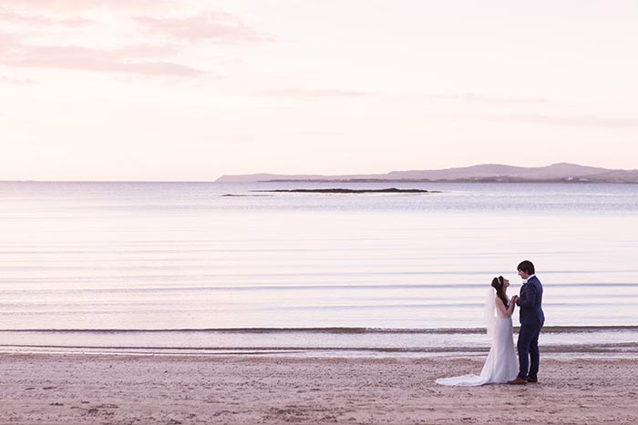Anglesey wedding anglesey wedding on the beach at sunset