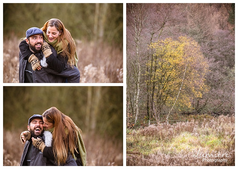 Autumn pre-wedding photoshoot in Derbyshire