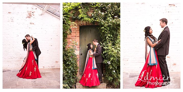 Multicultural wedding at Garthmyl Hall couple photos