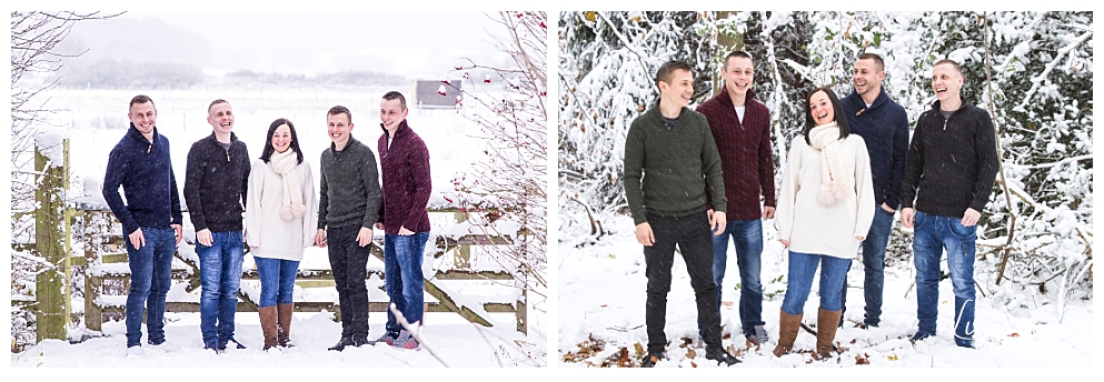 Winter fun photos of siblings in the snow