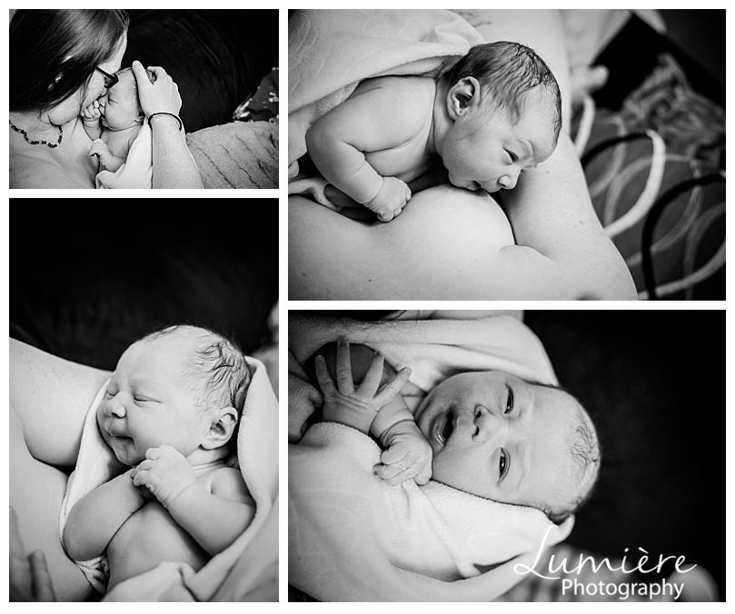 Birth photographer in Derby- Home birth - newborn with mum