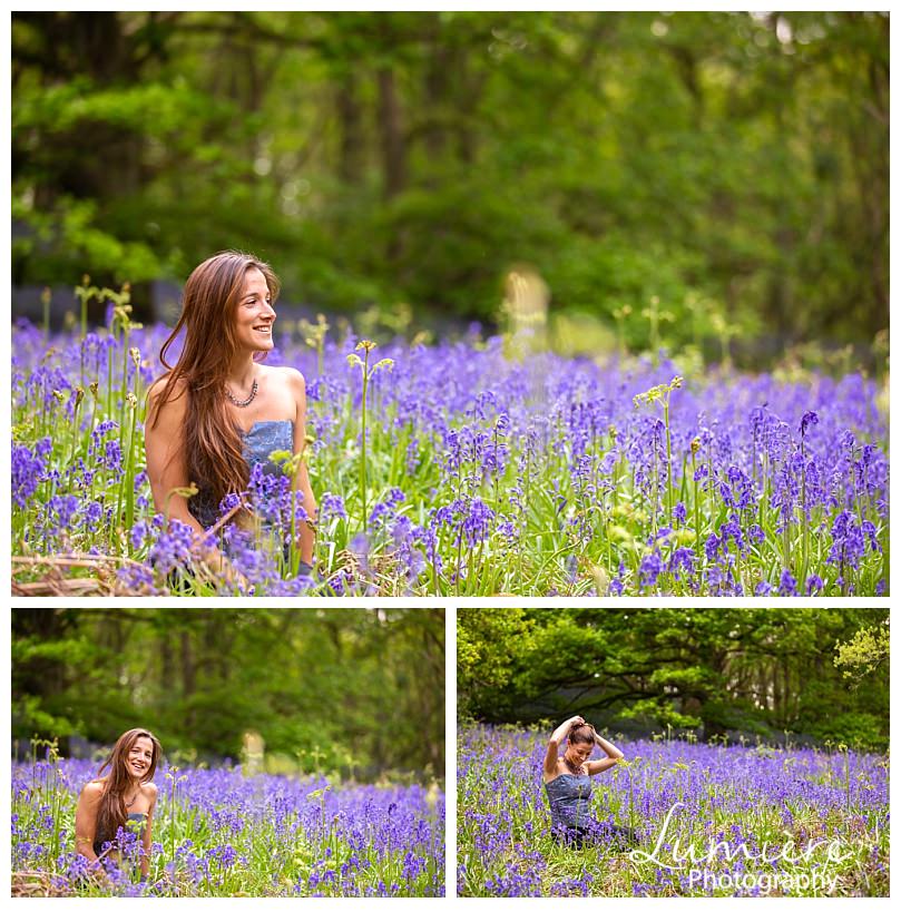 un portraits in the bluebells woods in Loughborough