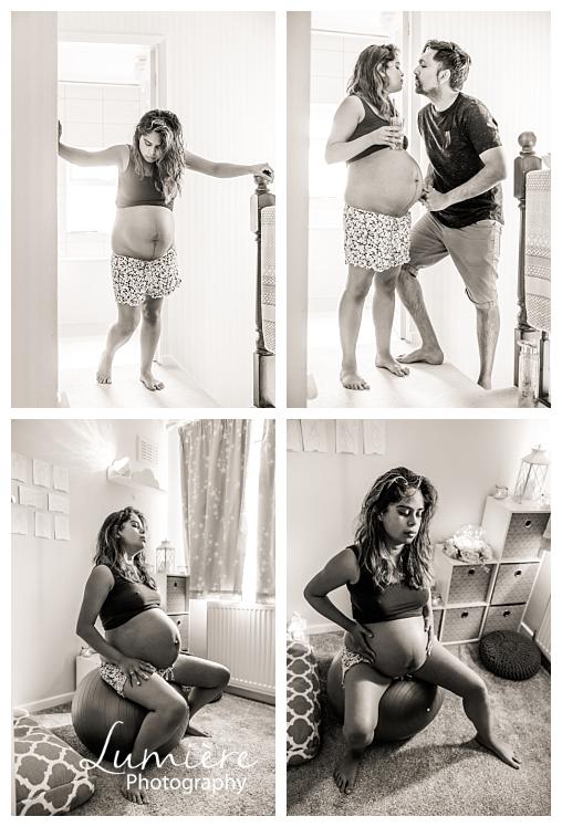 home birth photography in leicester- labour