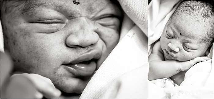 birth photographer nottingham baby's face