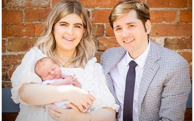Outdoors newborn photoshoot at Whatton Gardens