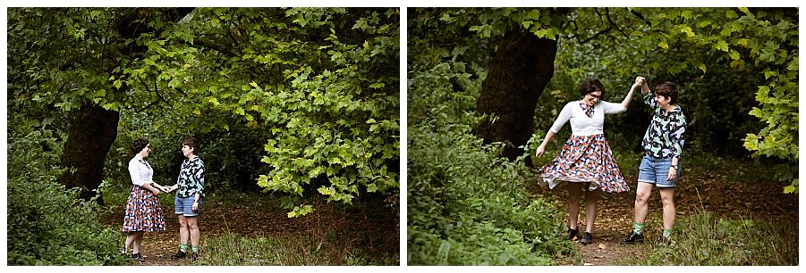 Engagement photos in Bristol woods