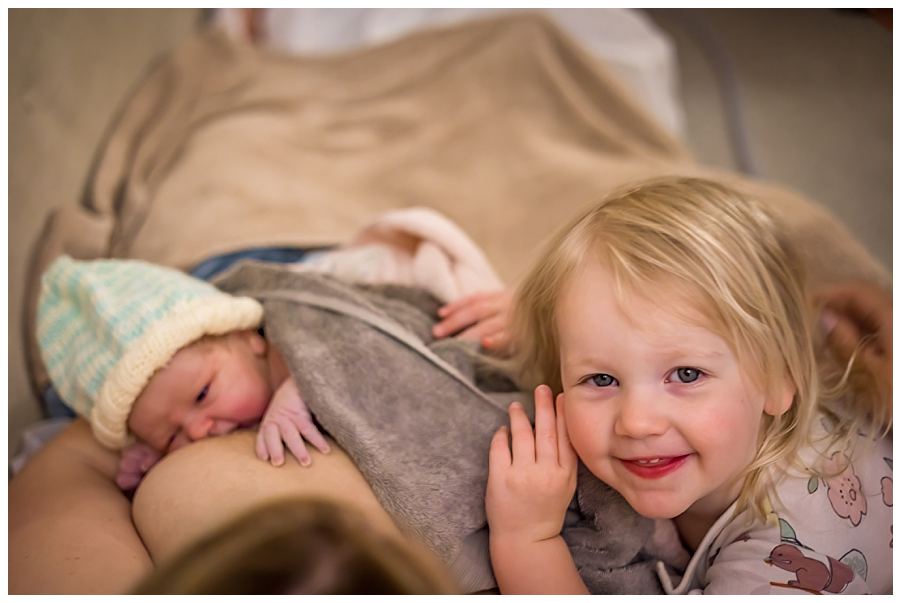 Home birth 2022 Night time home birth in Leicester- greeting her new sister