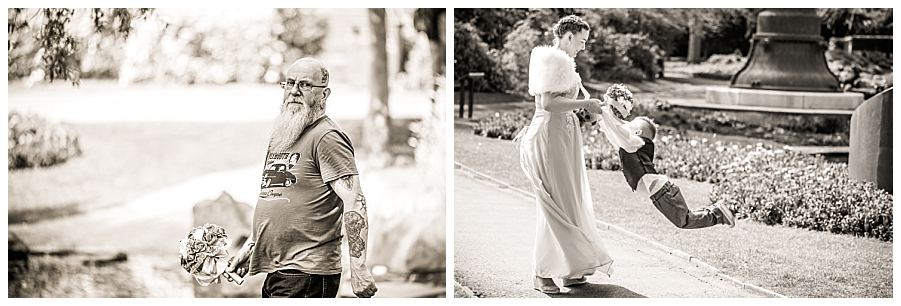 wedding guests at Queen's park
