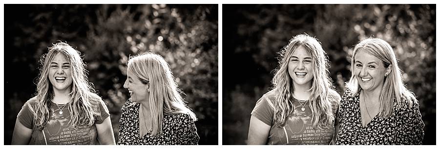 mother and daughter relaxed portraits